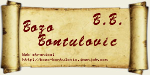 Božo Bontulović vizit kartica
